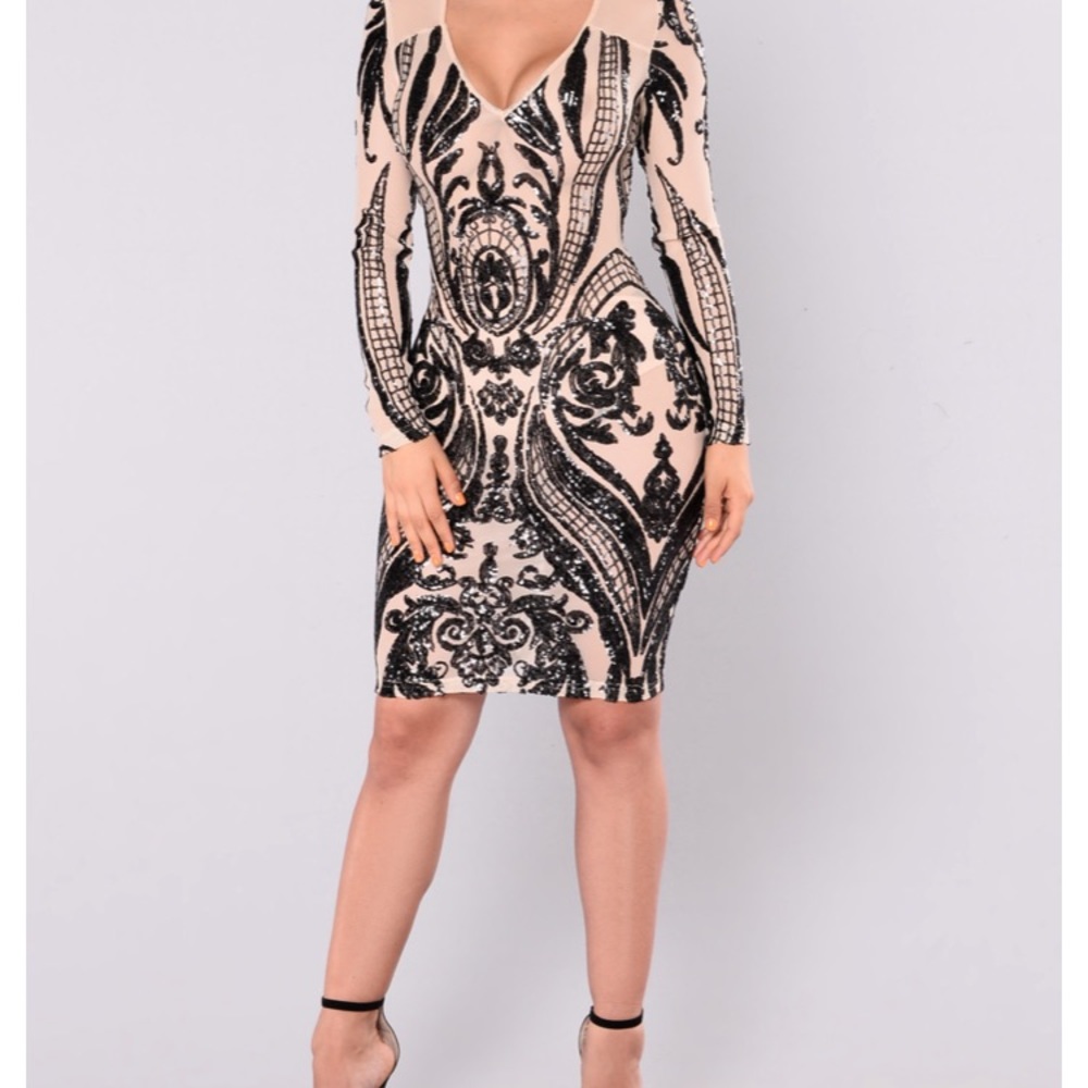 Miss fortune sequin dress (see through)